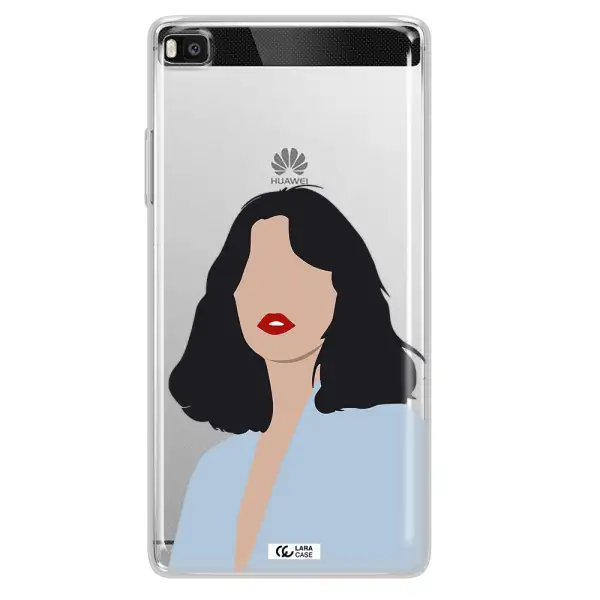 Minimalist Girl Portrait Huawei P8 Clear TPU Case