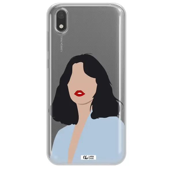 Minimalist Girl Portrait Huawei Y5 2019 Clear TPU Case