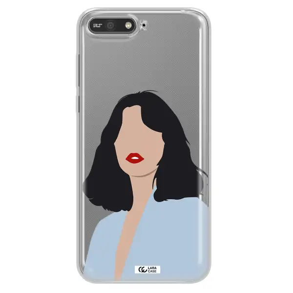 Minimalist Girl Portrait Huawei Y6 2018 Clear TPU Case