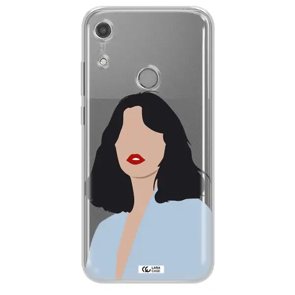 Minimalist Girl Portrait Huawei Y6S Clear TPU Case