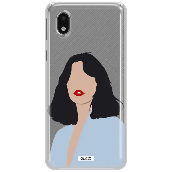 Minimalist Girl Portrait Samsung A01 Core Clear Tpu Case