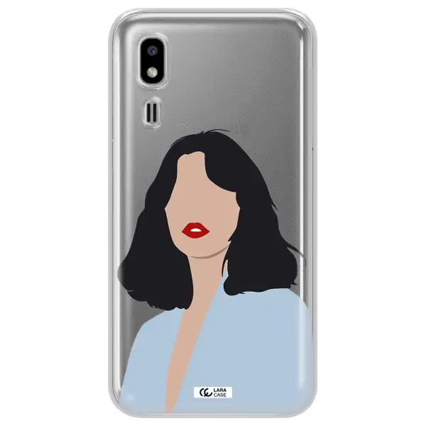 Minimalist Girl Portrait Samsung A2 Core Clear TPU Case