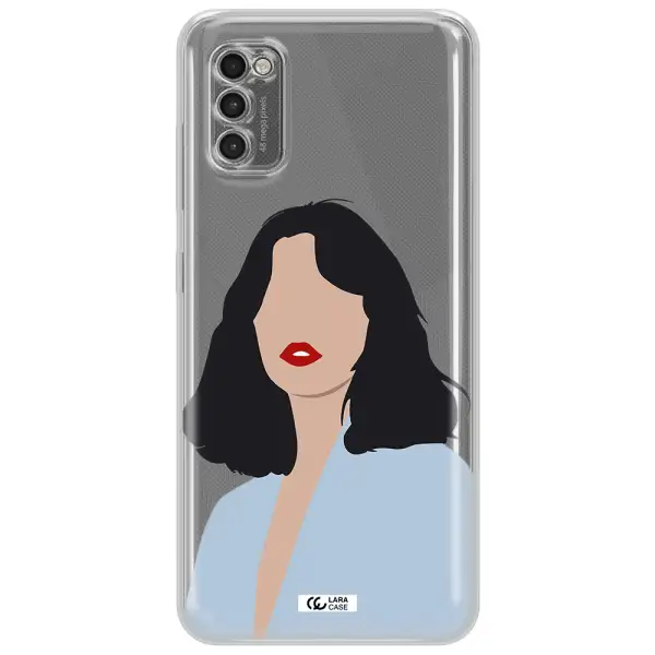 Minimalist Girl Portrait Samsung A41 Clear Tpu Case