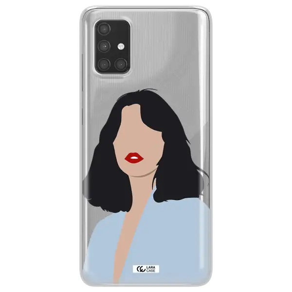Minimalist Girl Portrait Samsung A71 Clear TPU Case