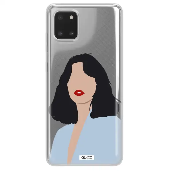 Minimalist Girl Portrait Samsung A81 Clear TPU Case