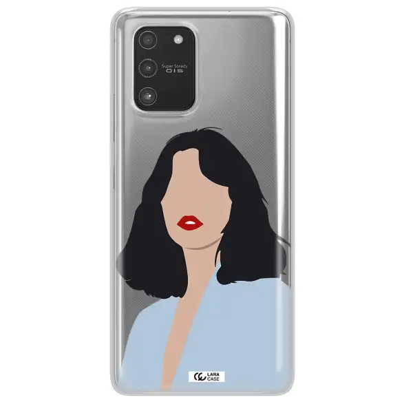 Minimalist Girl Portrait Samsung A91 Clear TPU Case
