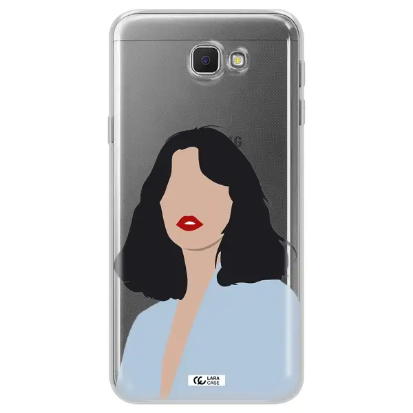 Minimalist Girl Portrait Samsung J5 Prime Clear TPU Case