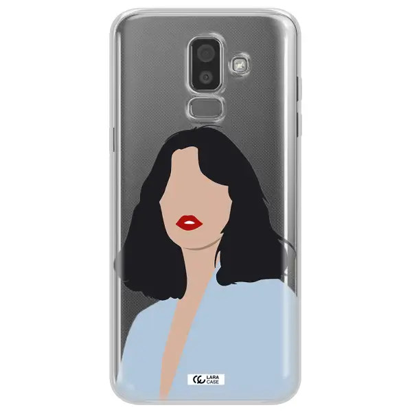 Minimalist Girl Portrait Samsung J8 Clear TPU Case