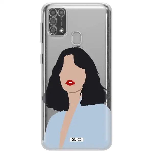 Minimalist Girl Portrait Samsung M31 Clear TPU Case