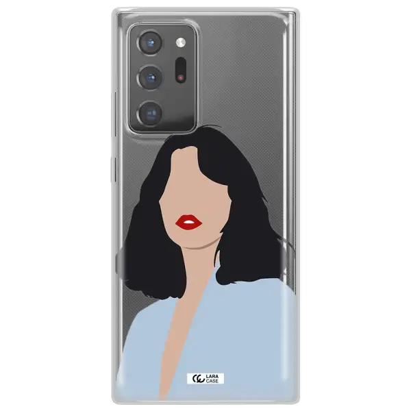 Minimalist Girl Portrait Samsung Note 20 Ultra Clear TPU Case