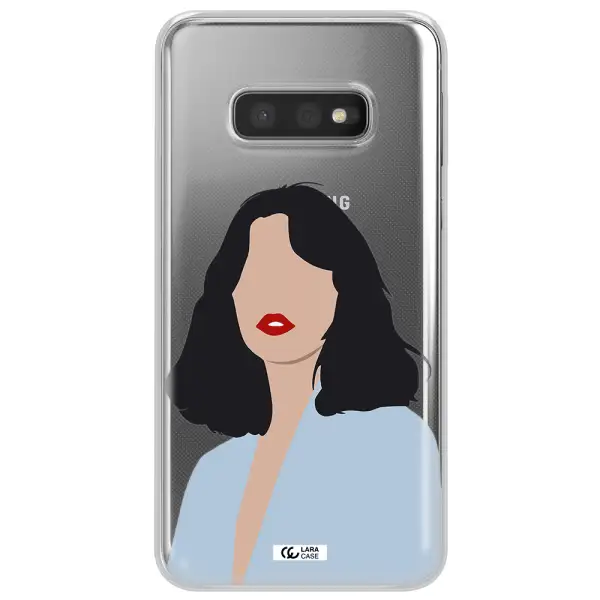 Minimalist Girl Portrait Samsung S10e Clear TPU Case