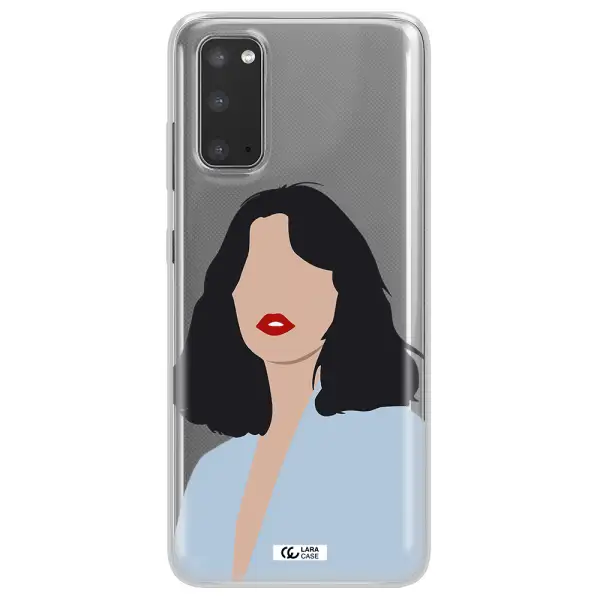 Minimalist Girl Portrait Samsung S20 Clear TPU Case