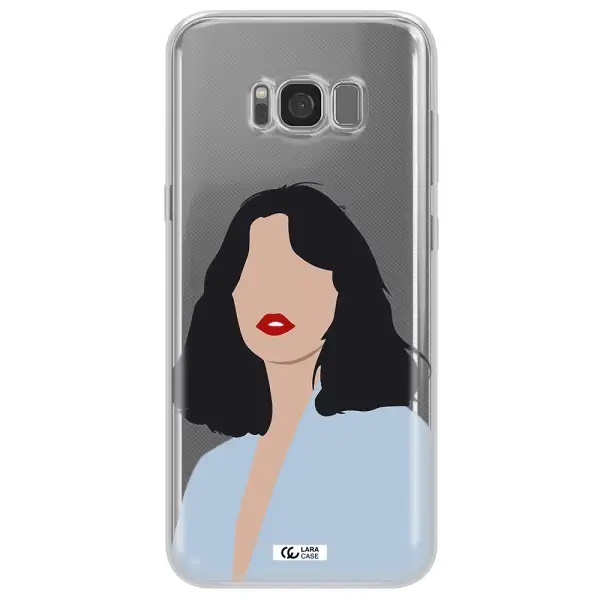 Minimalist Girl Portrait Samsung S8 Clear TPU Case