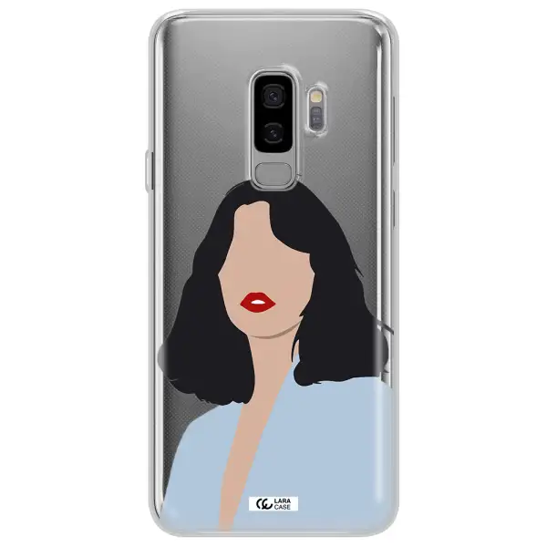 Minimalist Girl Portrait Samsung S9 Plus Clear TPU Case