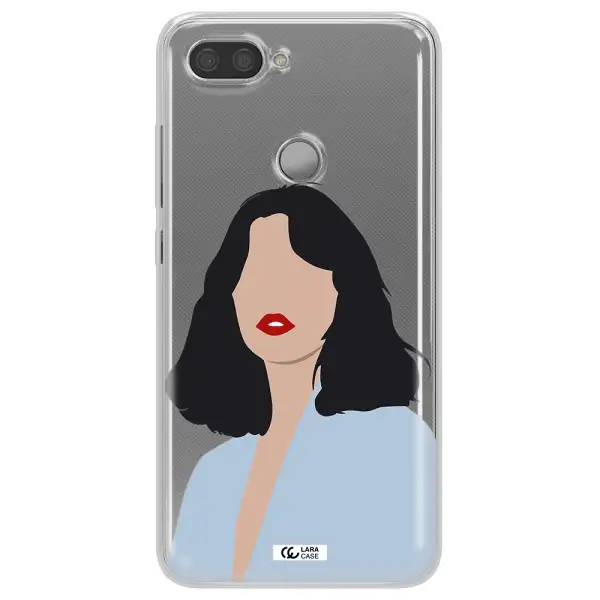 Minimalist Girl Portrait Xiaomi Mi 8 Lite Clear TPU Case