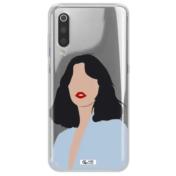 Minimalist Girl Portrait Xiaomi Mi 9 Clear TPU Case