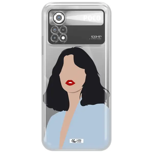 Minimalist Girl Portrait Xiaomi Poco X4 Pro Clear TPU Case