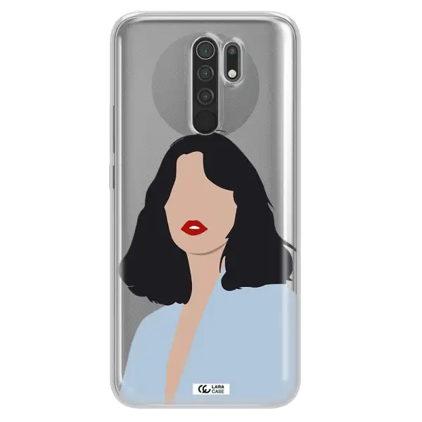Minimalist Girl Portrait Xiaomi Redmi 9 Clear TPU Case