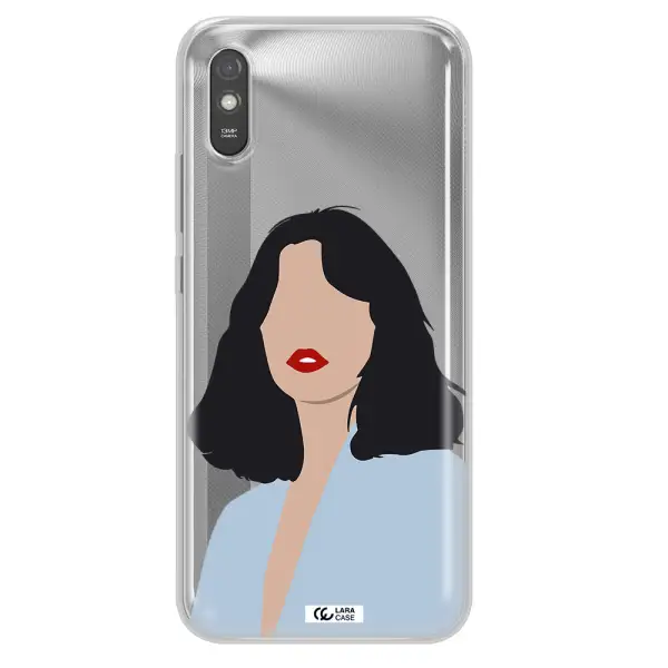 Minimalist Girl Portrait Xiaomi Redmi 9A Clear TPU Case
