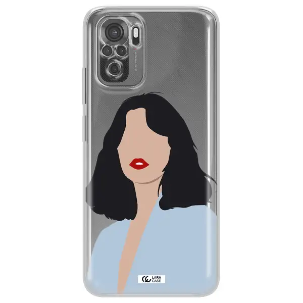 Minimalist Girl Portrait Xiaomi Redmi Note 10S Clear Tpu Case