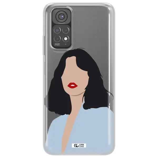 Minimalist Girl Portrait Xiaomi Redmi Note 11 Clear TPU Case
