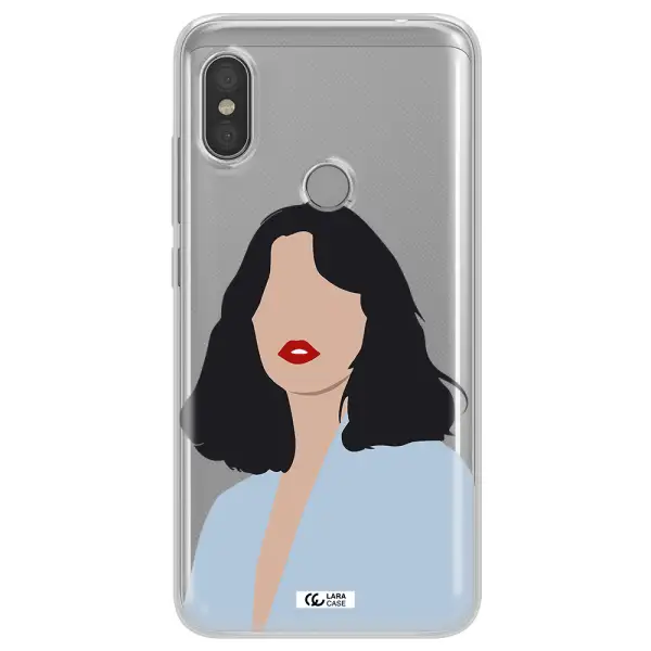 Minimalist Girl Portrait Xiaomi Redmi Note 6 Pro Clear TPU Case