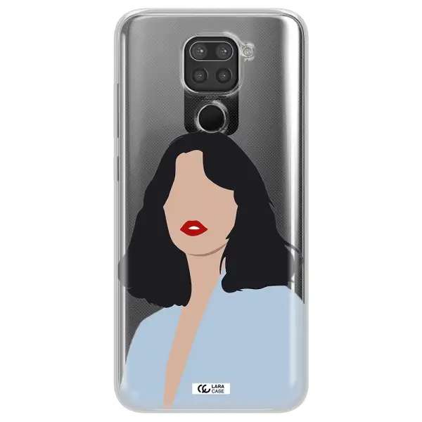 Minimalist Girl Portrait Xiaomi Redmi Note 9 Clear TPU Case