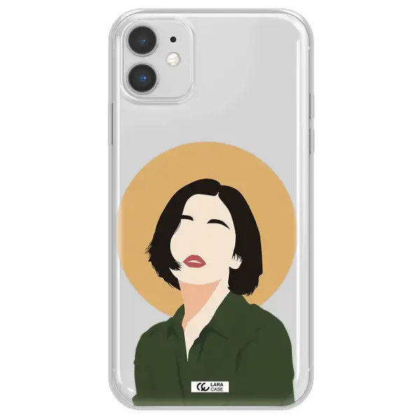 Portrait Of A Girl In A Green Dress Apple iPhone 11 Clear TPU Case