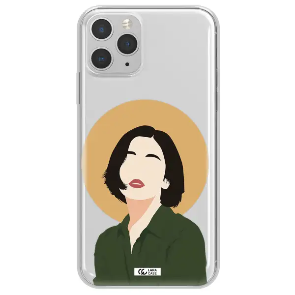 Portrait Of A Girl In A Green Dress Apple iPhone 11 pro max Clear TPU Case