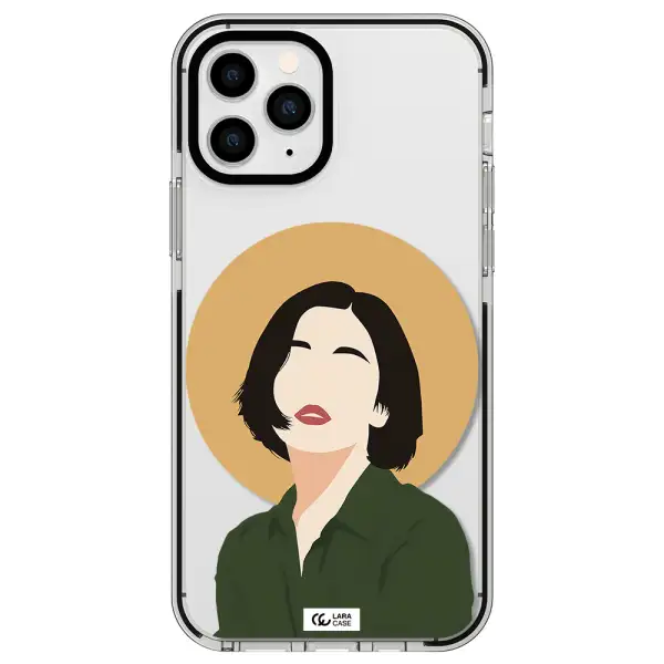 Portrait Of A Girl In A Green Dress Apple iPhone 11 pro max impact black border Case
