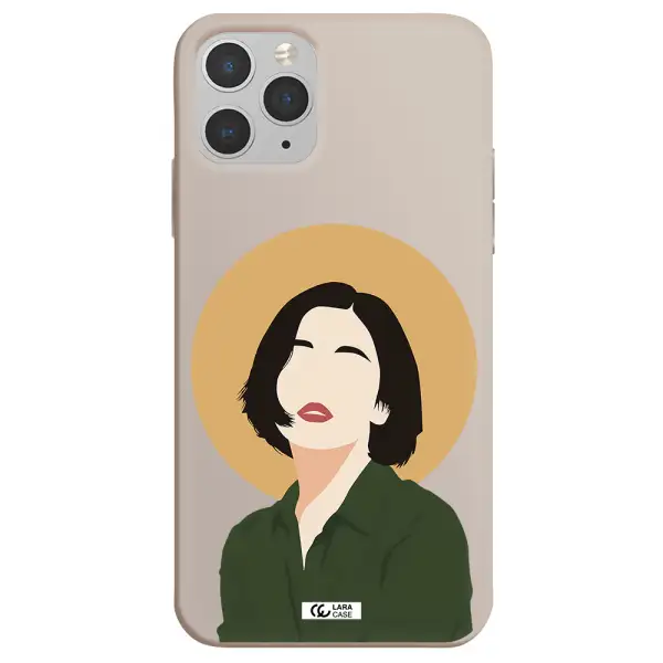Portrait Of A Girl In A Green Dress Apple iPhone 11 pro Silicone Stone Case
