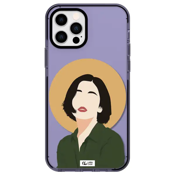 Portrait Of A Girl In A Green Dress Apple iPhone 12 pro impact Lilac Case
