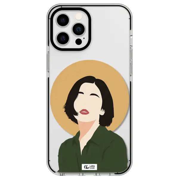 Portrait Of A Girl In A Green Dress Apple iPhone 12 pro max impact black border Case