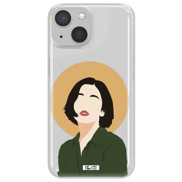 Portrait Of A Girl In A Green Dress Apple iPhone 13 Clear TPU Case