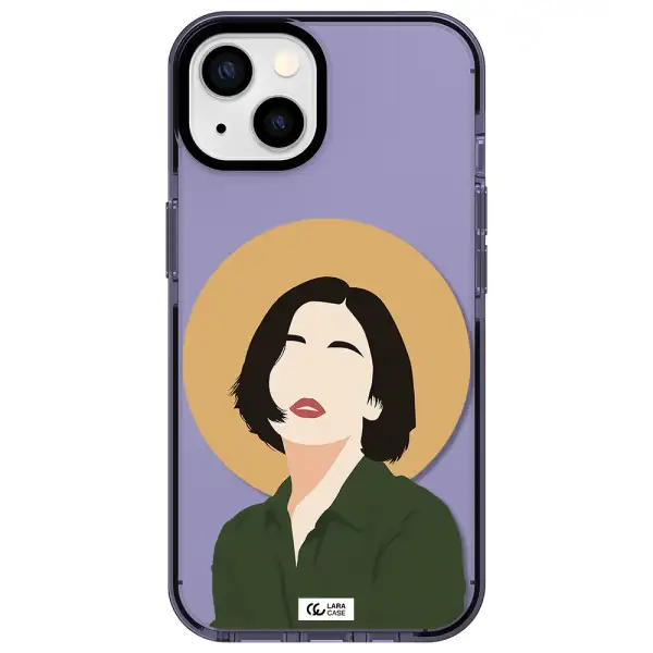 Portrait Of A Girl In A Green Dress Apple iPhone 13 impact Lilac Case