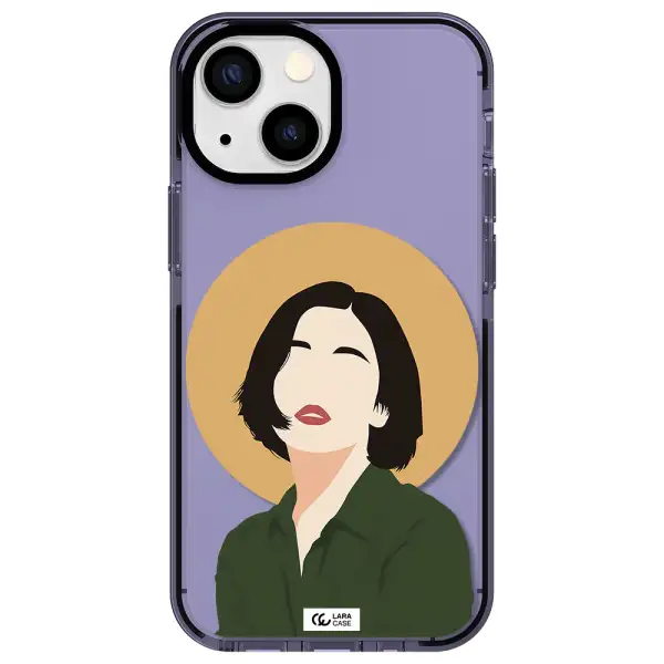 Portrait Of A Girl In A Green Dress Apple iPhone 13 mini impact Lilac Case