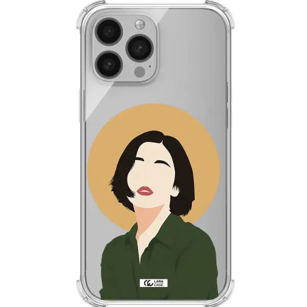 Portrait Of A Girl In A Green Dress Apple iPhone 13 Pro Clear PC Case