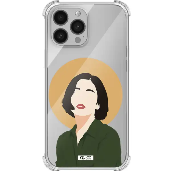 Portrait Of A Girl In A Green Dress Apple iPhone 13 Pro Max Clear PC Case
