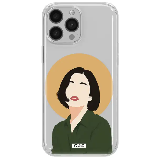 Portrait Of A Girl In A Green Dress Apple iPhone 13 Pro Max Clear TPU Case