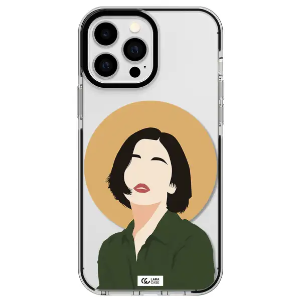 Portrait Of A Girl In A Green Dress Apple iPhone 13 Pro Max impact black border Case