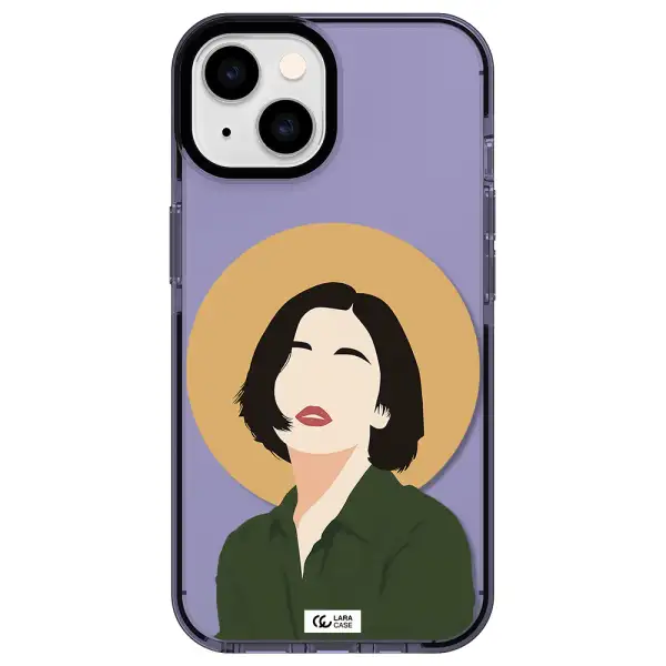 Portrait Of A Girl In A Green Dress Apple iPhone 14 impact Lilac Case