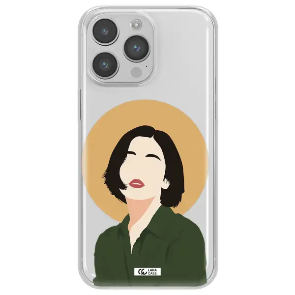 Portrait Of A Girl In A Green Dress Apple iPhone 14 pro Clear TPU Case
