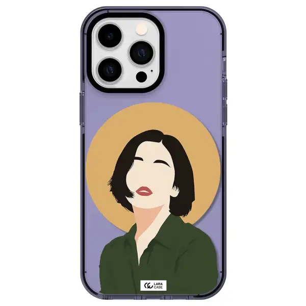Portrait Of A Girl In A Green Dress Apple iPhone 15 Pro Max impact Lilac Case
