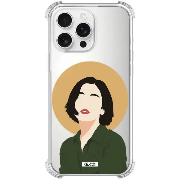 Portrait Of A Girl In A Green Dress Apple Iphone 16 Pro Max Clear Pc Case