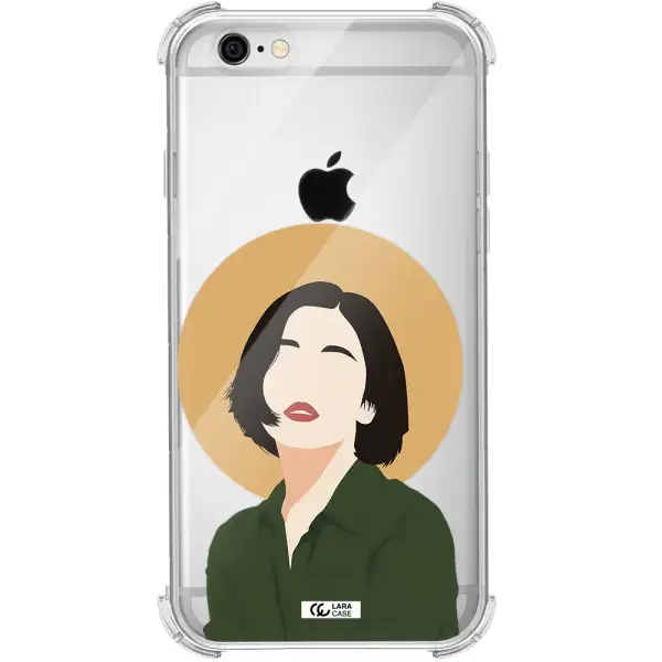 Portrait Of A Girl In A Green Dress Apple iPhone 6 Clear PC Case