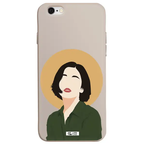 Portrait Of A Girl In A Green Dress Apple iPhone 6 Silicone Stone Case