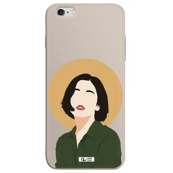 Portrait Of A Girl In A Green Dress Apple iPhone 6S Silicone Stone Case