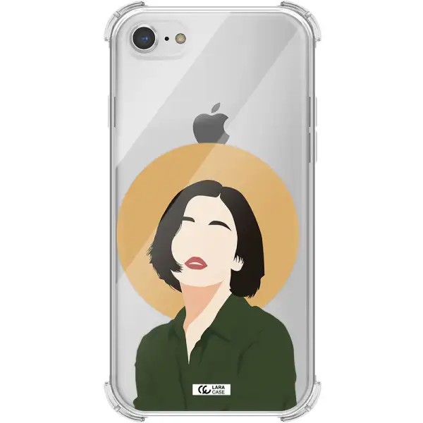 Portrait Of A Girl In A Green Dress Apple iPhone 8 Clear PC Case