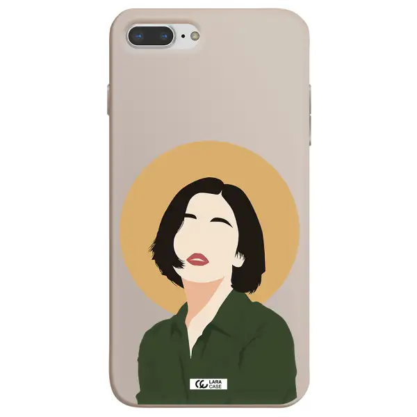 Portrait Of A Girl In A Green Dress Apple iPhone 8 plus Silicone Stone Case