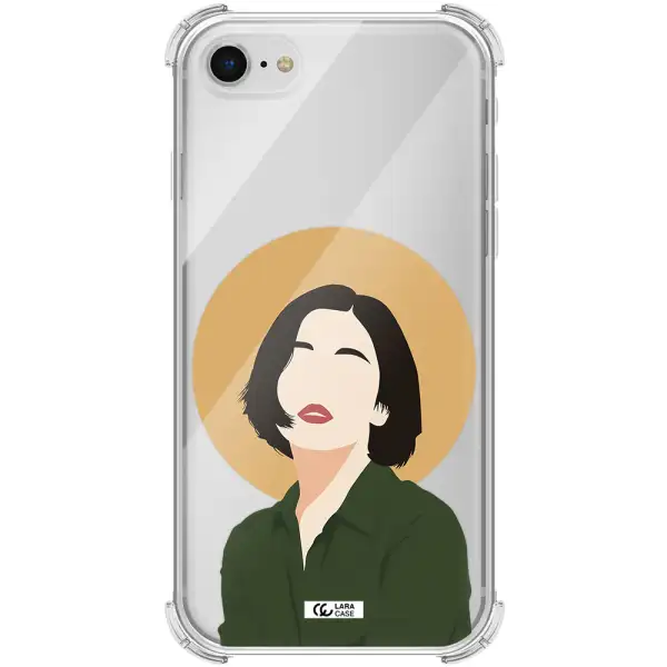 Portrait Of A Girl In A Green Dress Apple iPhone se 2020 Clear PC Case